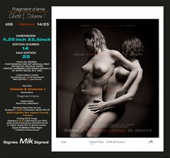 Art Nude “Céleste & Ocèanne #1” 4×6 Sign Mik & Num14/25 Fine Art Nude Photo Fashion