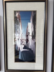 Two Framed European Town Photographs
