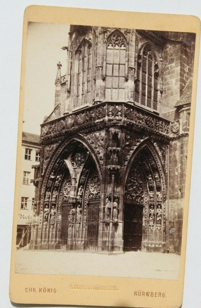 31838 CDV photo by Christian King Nuremberg around 1870-1880 entrance Frauenkirche