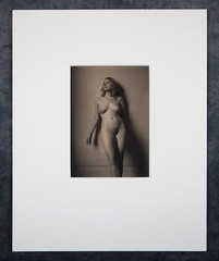 RAY BIDEGAIN Platinum Print, FIGURE STUDY, Signed, 2013, Framed & Matted 11 x 14