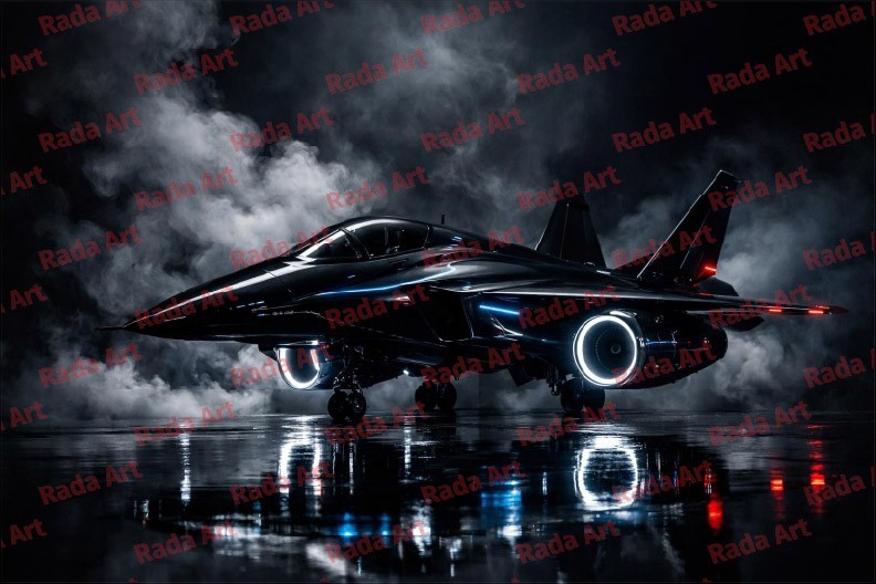 Digital Picture Frame Image Photo Wallpaper Background AI black fighter plane