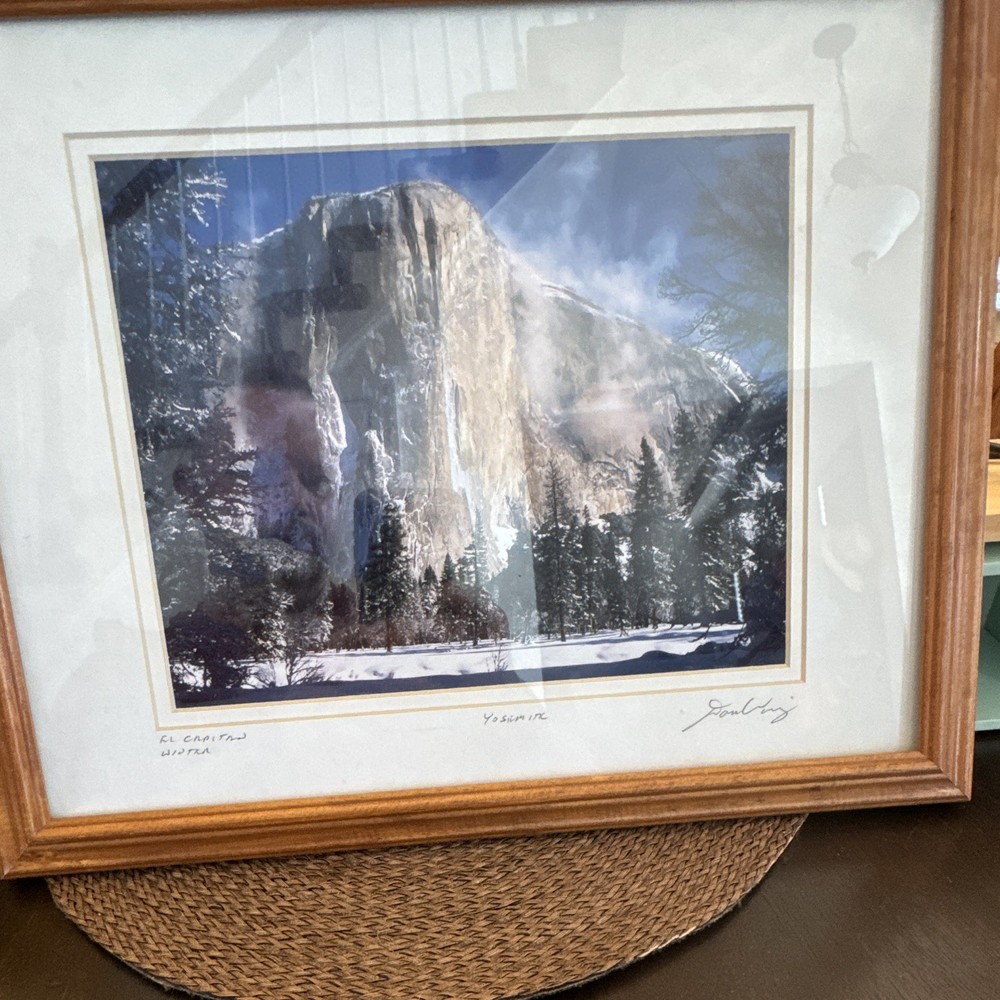 Signed Framed Color Photograph Print “El Capitan Winter” Yosemite Landscape