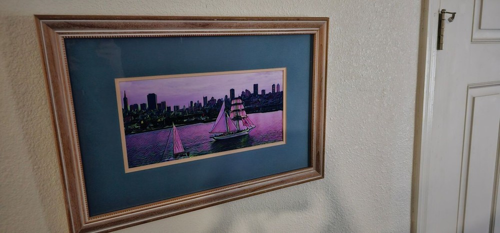 Framed and Matted High Quality Photograph of the San Francisco Skyline