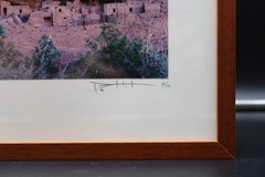 Framed Signed David Pettit 8/02 Photograph Keet Seel Puebloan Cliff Dwelling AZ