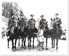 Chicago Police Department Girl With Apples For Horses Mounted Unit Photo
