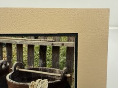 Gamow signed Old Farmhouse Laundry Wash Tubs Scrub Photography Art 5″ x 7″ Mated