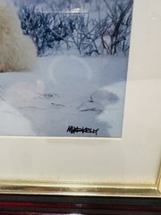 Mike Kelly Framed Limited Edition Photograph Polar Bears in Snow Signed 16/1200