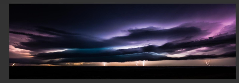 Lightning Storm Photo Signed LE COA 18″ pan 2012