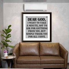 Dear God Gratitude Quote Printable | Inspirational Wall Art Digital Download