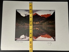 Hedy Signed Fine Art Photo “Maroon Bells” Matted Landscape Colorado Aspen