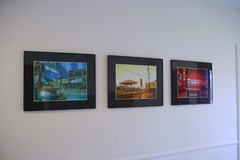 Sunset view of the skyline DTLA, signed & framed digital print, 16×12 in