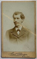 orig. CDV photo photograph picture old Mr. Mann fashion around 1890 Aalen Schweizer