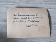 Original photo pretty women, flag GDR, Probstzella 1954 (2)