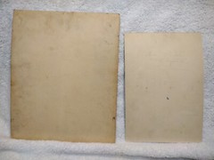Set Of 2 Vtg Tinted/Cooked Photos Exactly Same Lady & Pose. 8″x 10″ & 8″x 6″