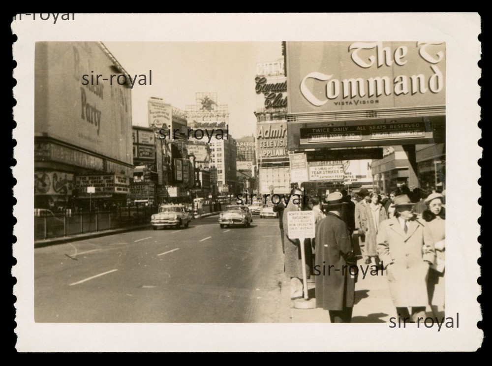 New York 1950s – Broadway Theatre Street – USA – Photo 12x9cm