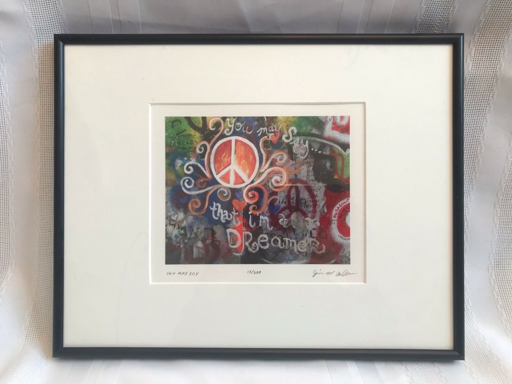 “You May Say” Fine Art Photography by Jim McCollum of John Lennon Peace Wall EUC