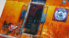 11X14 PHOTO, OF CAFE ESTUDIO ANTIGUA GUATEMALA, Guatemalan