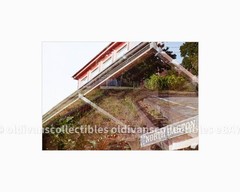 35mm Double Exposure Photograph of Train Station/Historical Society, Easton MA.
