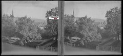 Countryside, Church, Glass Photo Plate, Black & White Stereo Negative 6×13 cm
