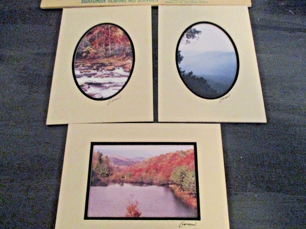 Lot of Vintage 3 – 5″ x 7″ Photographs by Barry Gamow Signed and Matted