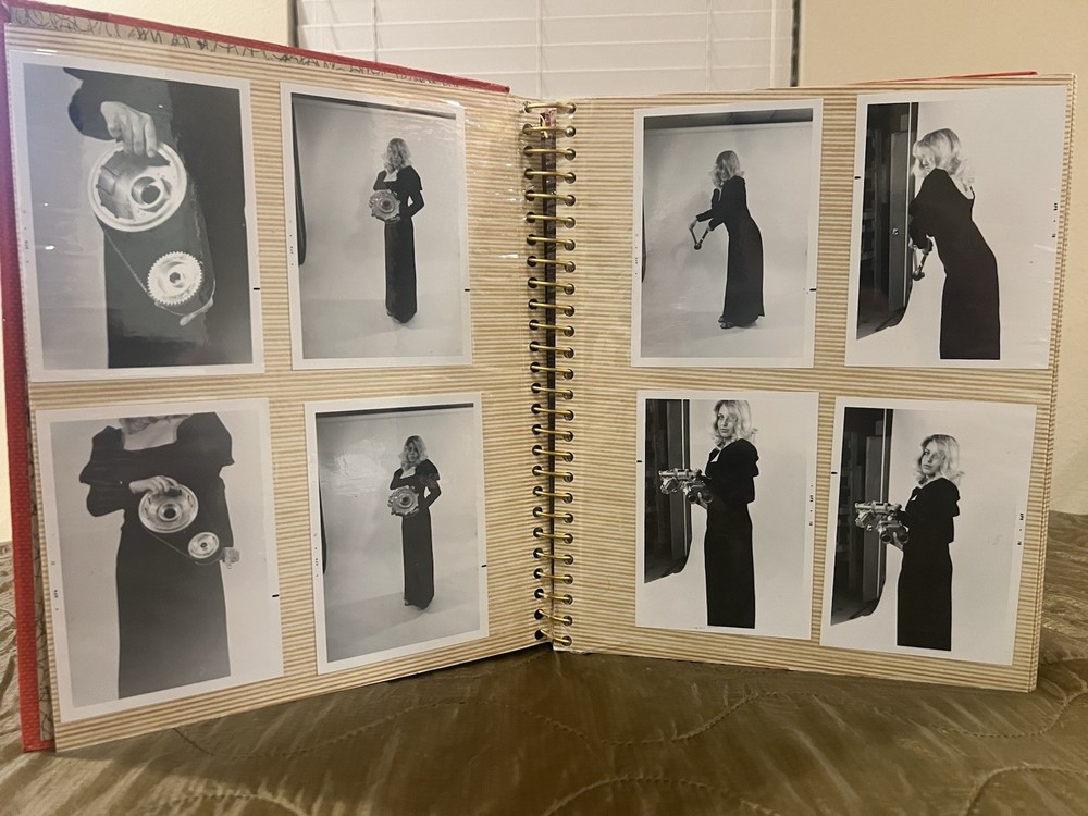 Vintage Motorcycle Parts Shop Advertising Photo Album – Topless Female Model