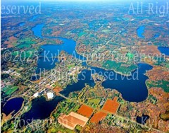 Beaver Dam Lake, Cumberland, Barron Co, Wisconsin Overhead Photo. Frame Optional