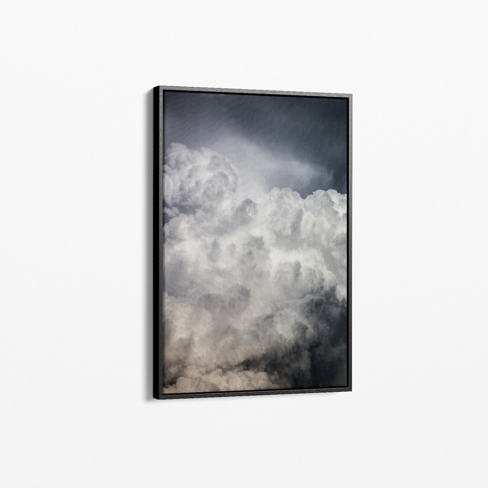 24×36 Framed canvas cloud photography wall decor storm wall art for home office