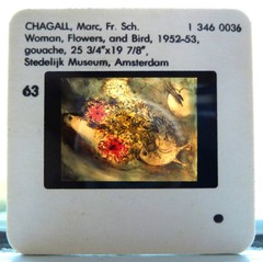 Vintage ~ Marc Chagall ~ Women Flowers Bird ~ 35mm University Art History Slide