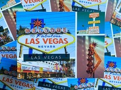 Postcard Las Vegas Travel Set of 2