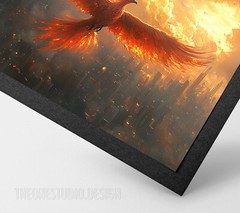 Digital Painting Phoenix Bird Image Desktop Wallpaper Background AI Art