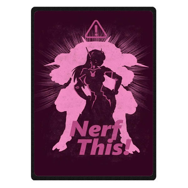great Nerf This! Overwatch Soft Warm Single-Side Printing Flannel Fleece Blanket