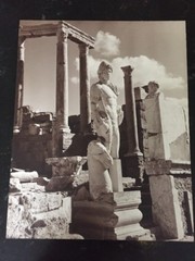 Large Greek Ruins Sepia Photo Print On Art Board 16 X 23 #3