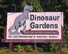 Vintage 8×10 of Dinosaur Gardens Billboard in Ossineke, MI. Free Shipping!!
