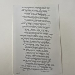 WWII US Soldiers Decorate Christmas Tree In Germany Silver Halide Poem On Back