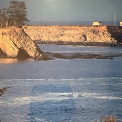 Intercraft Framed Color Photograph Glossy Lighthouse Coastline Nautical Decor