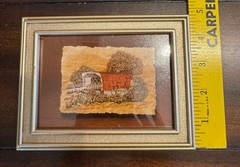 Richard Neuman Repro Water Color Print Madison County Bridge Vintage 1994