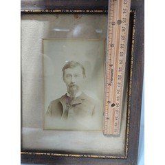 Portrait Man R. L. Mook Mustache Wood Frame Collins Art Company Fort Worth Texas