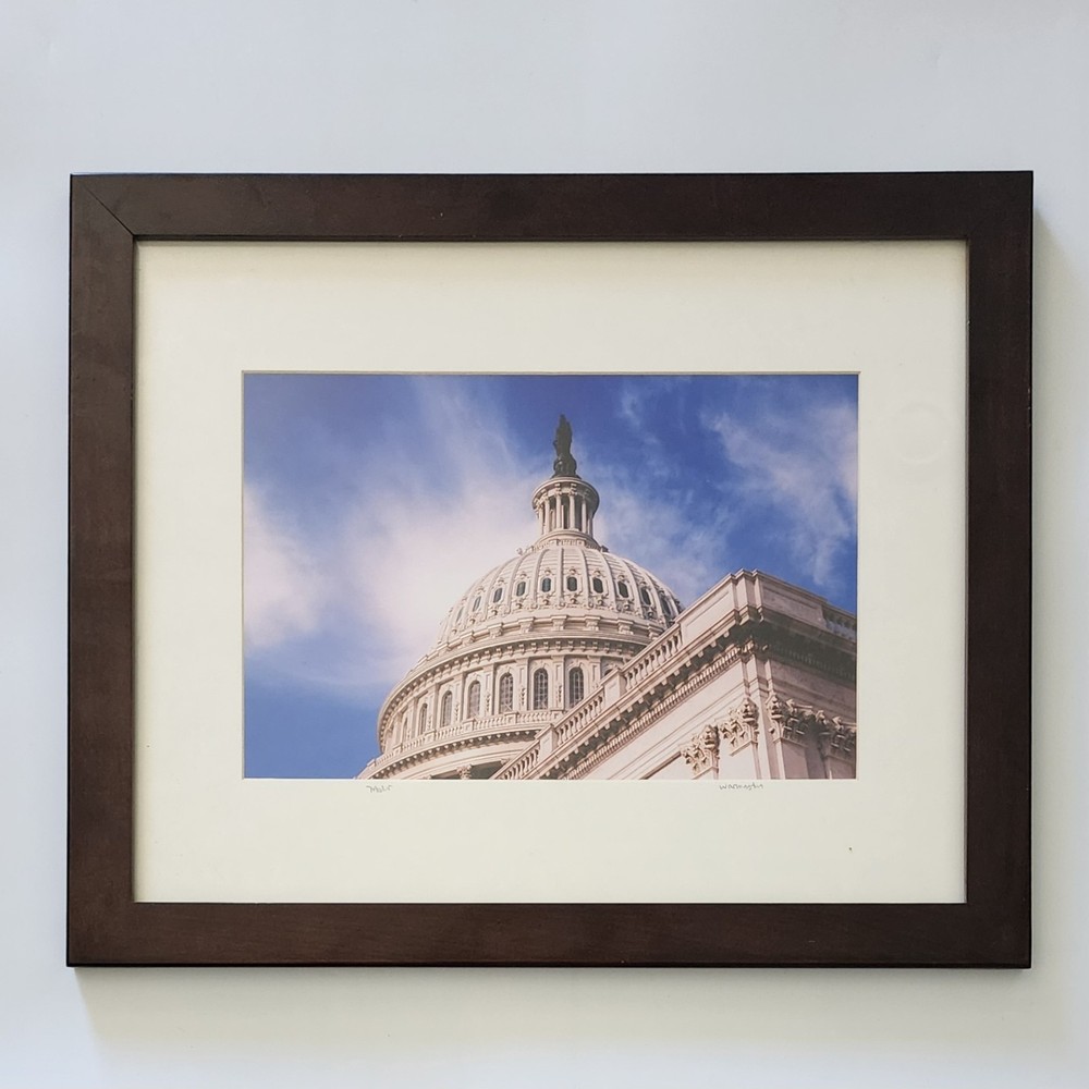 Signed U.S. Capitol Building Dome Photograph Framed 16×20 Art Print Taylor DC
