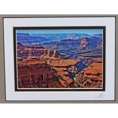 Grand Canyon Framed Signed Print 14×16 Matted Southwest Wall Art Decor