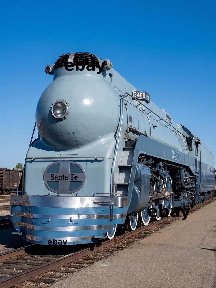 Photo Art Print of Santa Fe 3460 4-6-4 Super Hudson Blue Goose 1937