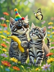 cute cat art 8*10 photos print cute cats art photo print wall art glossy photo