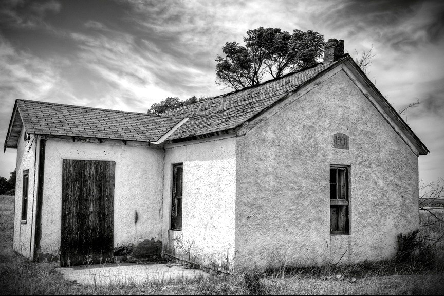 Fine Art Photography, Black and White print, 8×12, Abandoned House, Western NE