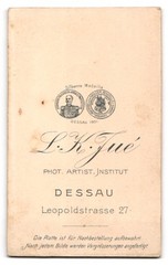 Photograph L. K. Jué, Dessau, Leopoldstrasse 27, cheerful looking young woman mi