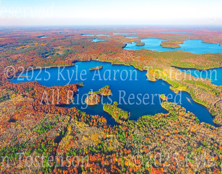 Razorback Lk, Sayner, Wisc. (Vilas Co. Plum Lk TWP) Aerial Photo. Frame Optional