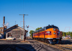 Photo Art Print of MILW 74C, an EMD F7A switching at Blooming Prairie, MN 1964