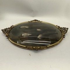 Antique Portrait Curved / Concave / Bubble Glass Metal Frame Early 1900’s Photo