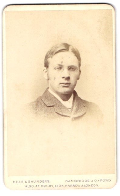 Photograph Hills & Saunders, Cambridge, Portrait of a Young Man with Glasses