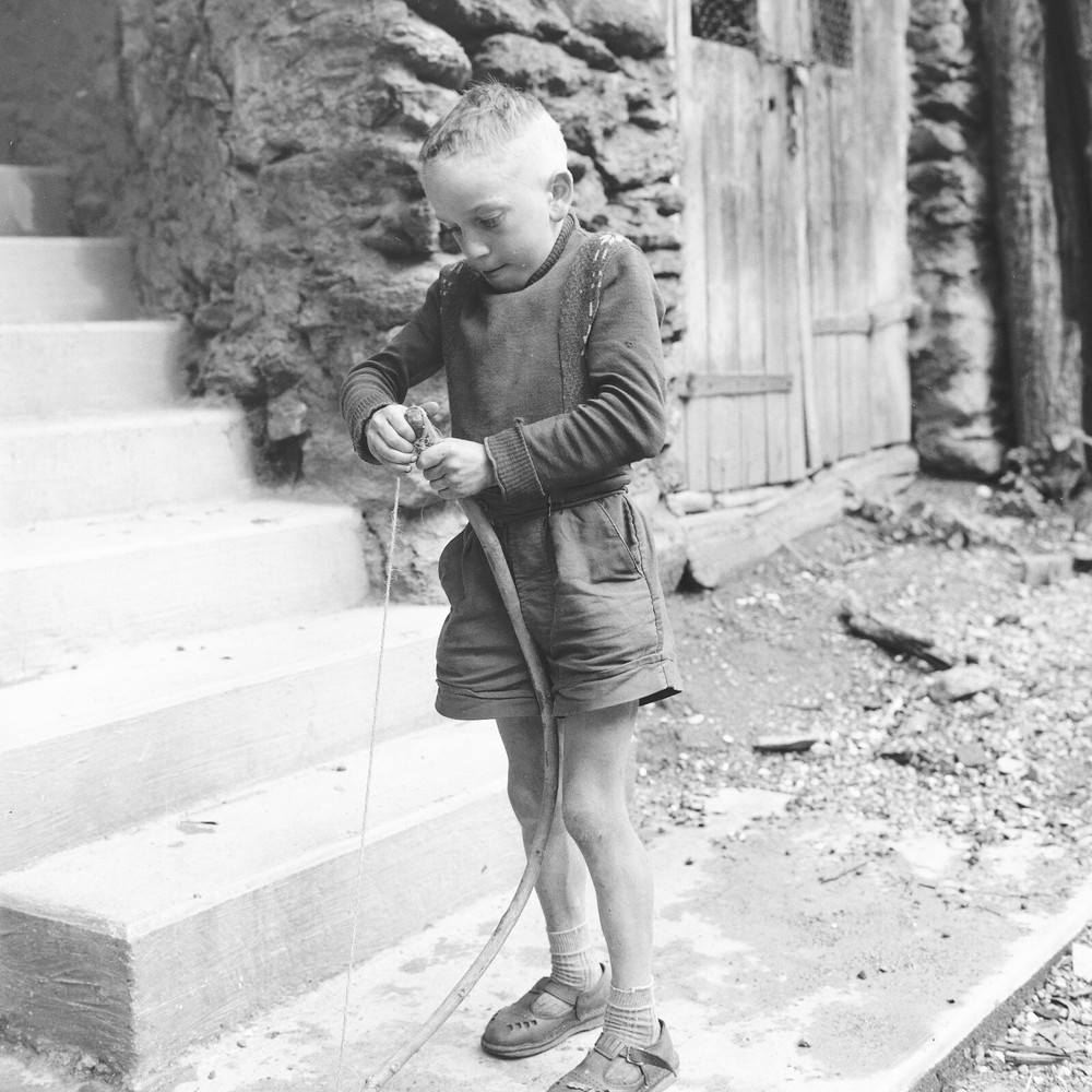 Baryte Print Photo Spain Child 1960 Format 40x40cm