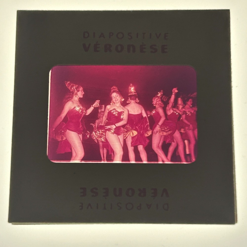 Vtg 1960s 35mm Slide Burlesque Paris Cabaret Striptease Showgirls B