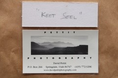 Framed Signed David Pettit 8/02 Photograph Keet Seel Puebloan Cliff Dwelling AZ